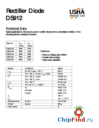 Datasheet DS912/56 manufacturer USHA
