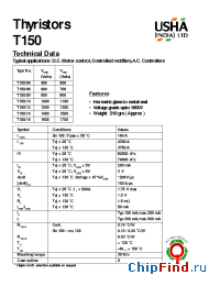 Datasheet T150/04 manufacturer USHA