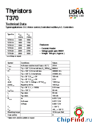 Datasheet T370/14 manufacturer USHA