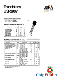 Datasheet USP2907 manufacturer USHA