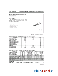 Datasheet 2SB772 manufacturer UTC