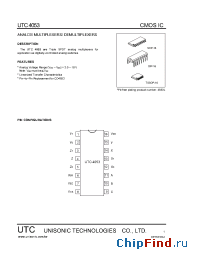 Datasheet 4053 manufacturer UTC