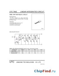 Datasheet 7642 manufacturer UTC