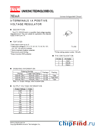 Datasheet 78DxxAL-TN3-T manufacturer UTC