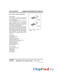 Datasheet LM1875 manufacturer UTC