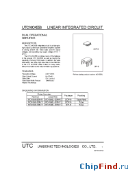 Datasheet MC4556L-D08-T manufacturer UTC