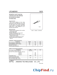 Datasheet MCR101-8 manufacturer UTC