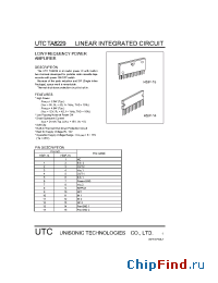 Datasheet TA8229 manufacturer UTC