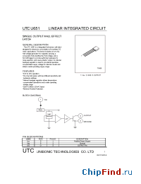Datasheet U651 manufacturer UTC