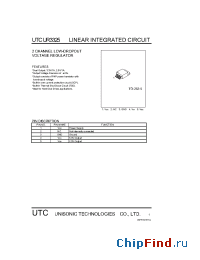Datasheet UR3325 manufacturer UTC
