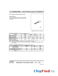 Datasheet UTC2N5089 manufacturer UTC