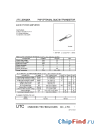 Datasheet UTC2SA928A manufacturer UTC
