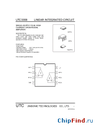 Datasheet UTC3308 manufacturer UTC