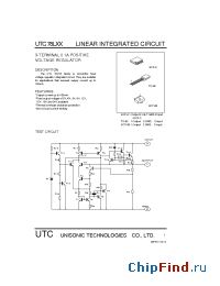 Datasheet UTC78L05 manufacturer UTC