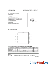 Datasheet UTC801 manufacturer UTC