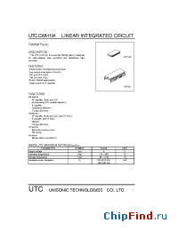 Datasheet UTCCXA1191 manufacturer UTC