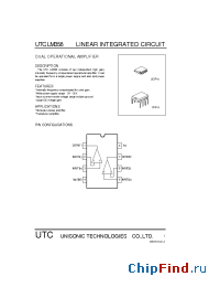 Datasheet UTCLM358 manufacturer UTC