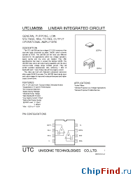 Datasheet UTCLMV358 manufacturer UTC