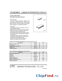 Datasheet UTCMC34018 manufacturer UTC
