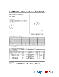 Datasheet UTCMMBT2222A производства UTC