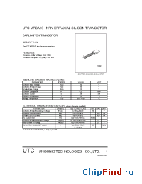 Datasheet UTCMPSA13 manufacturer UTC