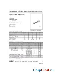 Datasheet UTCMPSA92M manufacturer UTC