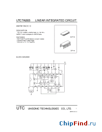 Datasheet UTCTA2003 manufacturer UTC