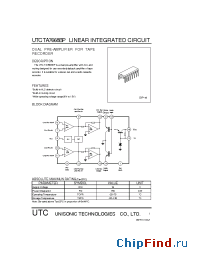 Datasheet UTCTA7668BP manufacturer UTC