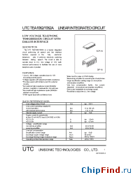 Datasheet UTCTEA1062/A manufacturer UTC