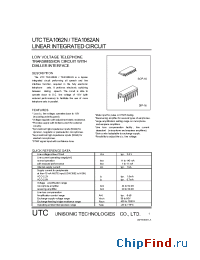 Datasheet UTCTEA1062N manufacturer UTC