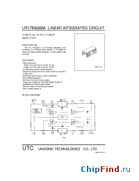 Datasheet UTCTEA2025A manufacturer UTC