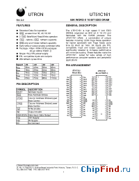Datasheet UT51C161JC-50 manufacturer Utron