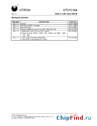 Datasheet UT51C164JC-40 manufacturer Utron