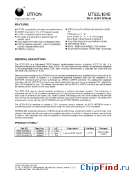 Datasheet UT52L1616-10 manufacturer Utron