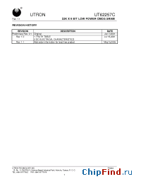 Datasheet UT62257CLS-70LL manufacturer Utron