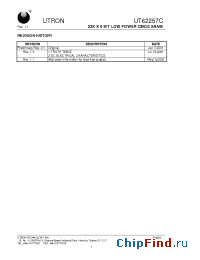 Datasheet UT62257CPCL-70LL manufacturer Utron