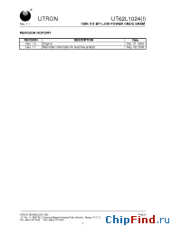 Datasheet UT62L1024BS-55LI manufacturer Utron