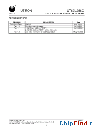 Datasheet UT62L256CLS-70LL manufacturer Utron