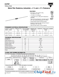 Datasheet CCF0710R0GNE36 manufacturer Vaishali