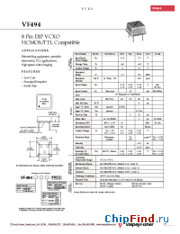 Datasheet VF494 manufacturer Valpey-Fisher