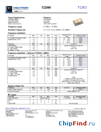 Datasheet C2260A1-0028 manufacturer Vectron