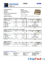 Datasheet C4530 manufacturer Vectron