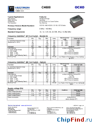 Datasheet C4600 manufacturer Vectron