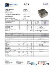 Datasheet C4710 manufacturer Vectron
