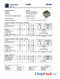 Datasheet C508 manufacturer Vectron