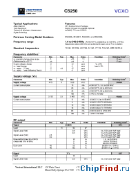 Datasheet C5250 manufacturer Vectron