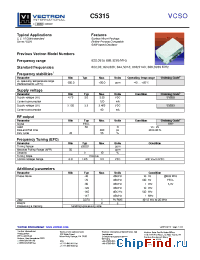 Datasheet C5315 manufacturer Vectron