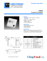 Datasheet FX070FC manufacturer Vectron