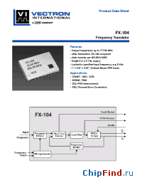 Datasheet FX-104-CFC-A1 manufacturer Vectron