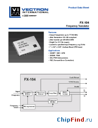 Datasheet FX-104-DFC-A207 manufacturer Vectron